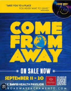 <b> BROADWAY AT MUSIC CIRCUS CELEBRATES 75TH ANNIVERSARY SEASON WITH "COME FROM AWAY" SEPT. 11-20</b>